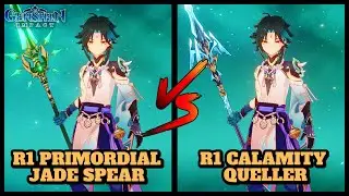 XIAO: R1 PRIMORDIAL JADE WINGED SPEAR VS R1 CALAMITY QUELLER! (COMPARISON) | Genshin Impact