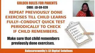 How to ensure your Learning Disabled child can RETAIN information for long?