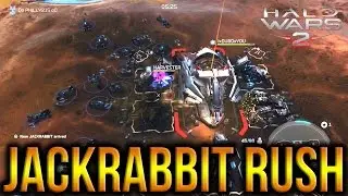 Halo Wars 2 - JackRabbit Rush 1v1 On Level 37 (WIN) Commentary!