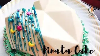 Pinata Cake Recipe | Chocolate smash cake with surprise | Blondies Recipe | White Chocolate Cake