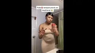 Fake🩸 Tampon prank on boyfriend 🥺 #shorts