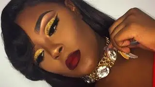 Poppin' Holiday Glam Glitter Cut-Crease Makeup Look | Briana Marie