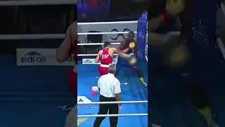 Jos&eacute; Quiles (ESP) knocks out Alpha Saliou Sow (GUI) in the first round.