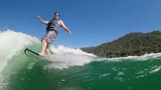Derek Wakesurfing at Lake Don Pedro 2025.08.02