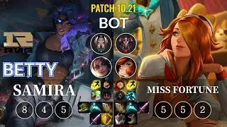 RNG Betty Samira vs Miss Fortune Bot - KR Patch 10.21