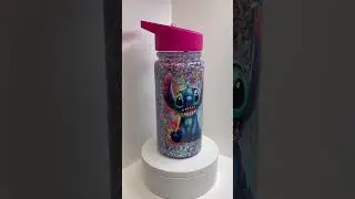 Stitch kids cup #snowglobecup #custommade #madetoorder #glitterisforever #glittercup