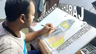 Premanand Ji Maharaj Portrait Drawing | Bhakti Art, Ultimate Creative Vlogs #41 #Deawing