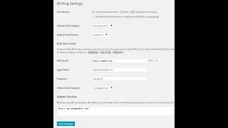 WordPress Writing Settings