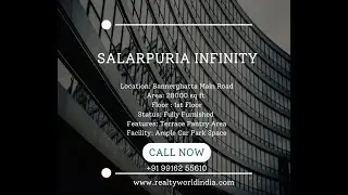 Ultimate Office Space on Bannerghatta Road, Bangalore #officespace #forlease #realtyworldindia
