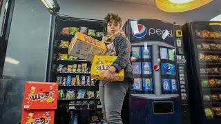 unboxing, restocking vending machine and phone calls