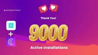 👉 Congratulations! Skyboot Elementor Icons Plugin is now 9000 ✅Active installation