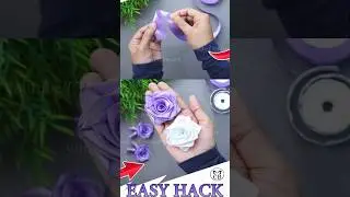 No Sewing❌ No Tape❌ No Glue Gun❌Easy Flower Making Tricks😍👍#diy #ribbon #handmade #craft #satin
