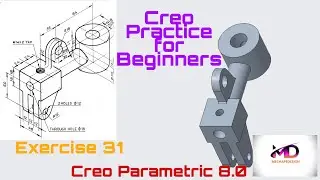Creo Practice Exercise- 31 for Beginners II Creo Part Modeling Tutorial II Mechapedesign