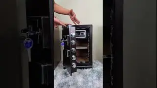 Double lock safe, four rows of anti-theft buttons, adjustable laminate