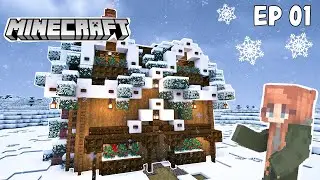 A Winter Adventure BEGINS ❄️ Red&rsquo;s Winter World in Minecraft | Let's Play Episode 1