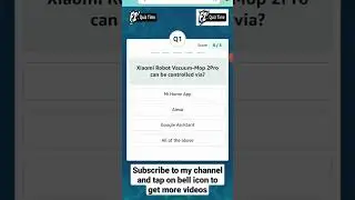 Amazon Win Xiomi Robotic Vacuum Mop quiz | September 2022 | #shorts #shortvideo #shortsvideo #short