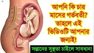 গর্ভাবস্থার চার মাসের লক্ষণ, বিকাশ, পরিবর্তন ও সতর্কতা || 4th month fetal development in the womb!