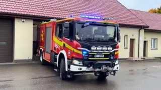 [Trąby] Wyjazd alarmowy 569[M]72 GCBA 7/53 Scania P450 z OSP Wągrodno.