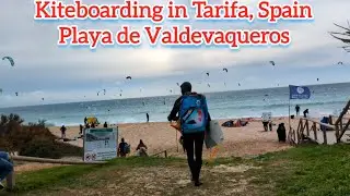 Kiteboarding in Tarifa Spain - Playa de Valdevaqueros in January DAY 2 #kiteboardarifa #kiteboard