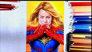 How to draw Captain Marvel drawing