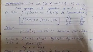 |Homomorphism & Isomorphism |Bsc class maths| by Chauhan sir from Banda UP|