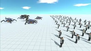 B O S S and S P I D E R vs  ARBS Animal's Modern Humans Team  Revolt Battle Simulator#godzilla