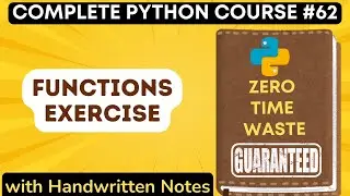 Python Functions Practice Exercise | Python Tutorial - #62