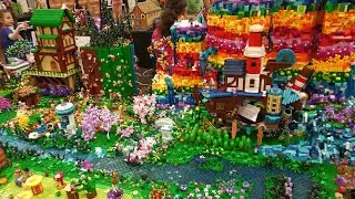 Huge LEGO Fantasy Rainbow Castle Village