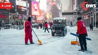LIVE: Times Square Transformed as Historic Winter Storm Freezes Much of America | DWS News | AL14