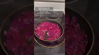 Easy simple healthy dinner | saut&eacute;ed purple cabbage and ground bison #easyrecipe #healthydinner
