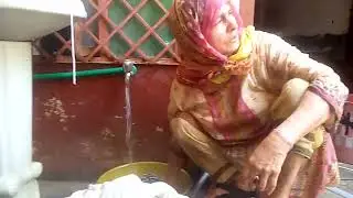 Today we washed Don Don clothes 
