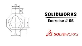 SolidWorks Exercises for Beginners - 05  || #solidworksexercise #solidworkscourse #solidworks2023