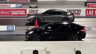 Tesla model 3 vs Nissan GT-R R35