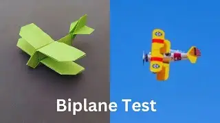 Make Paper Biplane Easy (No glue) | Paper plane #paperplane #biplane