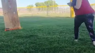 Zilla working on card throwing!