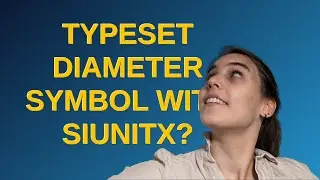 Tex: Typeset diameter symbol with siunitx?