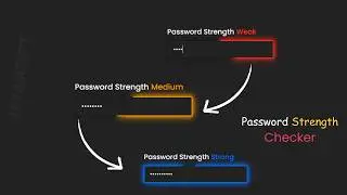 Create a Password Strength Checker using HTML CSS and JavaScript ❤️ 
