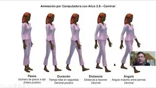 Proyecto Caminar 2/11 - Animación con Alice 3 - Parámetros de caminar y proceso básico