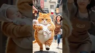 Ai animation Cat video, Cat funny video #cat  #baby #ai #cartoon #Bobo