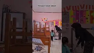 Bersih-bersih kelas persiapan besok sekolah #guru #bersihbersih #backtoschool #gurusd #fyp #shorts