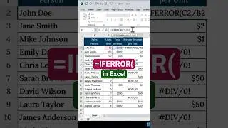 Fix Excel Errors in Seconds with IFERROR! #excelshorts