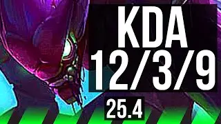 KHA'ZIX vs MASTER YI (JGL) | 12/3/9, Godlike | KR Master | 25.4