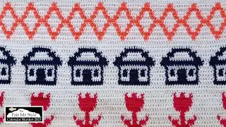 Fair Isle Style Diamond - June 2023 Crochet Graph Pattern - Calendar Blanket Project