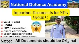 Important Documents for NDA Pune Group C | Documents 💥🔥💯