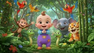 🎵 Jungle Animals Hide & Seek | nursery rhymes for kids | Baby Song, Fun Animal Game 🌴🐾