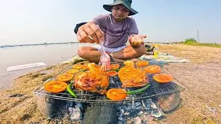 Grilled Chicken Leg Piece 🔥😋 | Solo Outdoor Masti 😆 | Gopinath Chhanda #chickenrecipe #foodvlog 