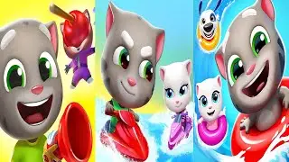 Talking Tom Blast Park vs Talking Tom Jetski 2 vs Talking Tom Pool Gameplay Android ios 