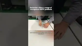 Gainsolar offers a range of transparent BIPV products #bipv #solar #photovoltaic #pv #solarglass