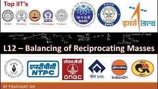 L12 - Balancing of Reciprocating Masses | Theory of Machines GATE #gate #gatemechanical 2025