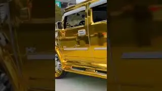 Gold Hummer Jeep